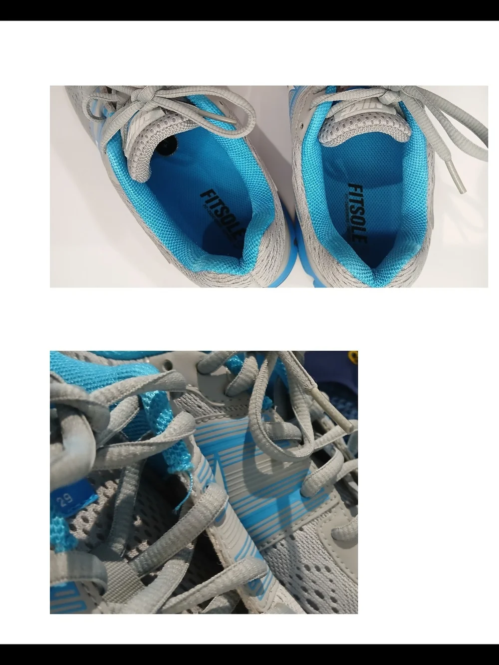 Nike Gray and Blue Women's Athletic Running Shoes